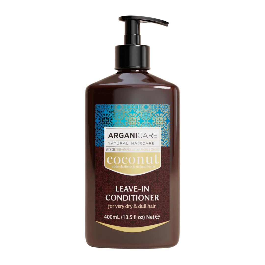 Arganicare | Coconut Oil Protect Leave-In Conditioner | Dull, Very Dry and Frizzy Hair | Daily No-Rinse Moisture Care | Softness, Shine and Control | 400 ml