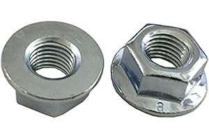 CLIPSANDFASTENERS 5 M12-1.5 Hexagon Flange Nut - Non-Serrated Class 8 Zinc. DIN 6923 / ISO 4161
