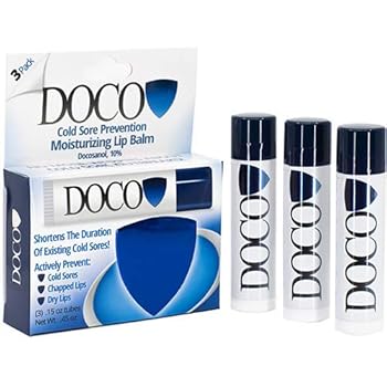 DocoShield Cold Sore Prevention Lip Balm w/Docosanol (3-Pack)