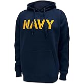 Armed Forces Gear US Navy Anchor Embroidered Fleece Hooded Sweatshirt (Navy)