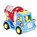 Friction Powered Cars Construction Vehicle Toys for Baby Toddlers Over 18 Months, Mixer Truck, Sweeper Truck, Harvester Truck, Push Forward and Running Toys Early Educational Cartoon Set of 3