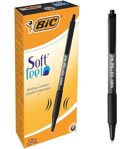 Stylos BIC Atlantis Classic - Pointe Moyenne 1,0 Mm, Boîte De 12, Rechargeables, Fabriqués En France