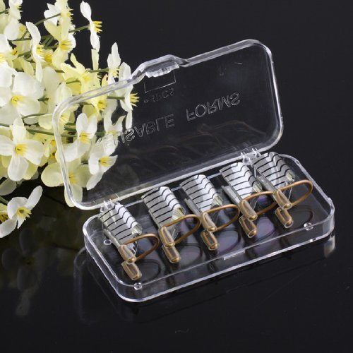 350buy 5 pcs Beauty Art Reusable Acrylic UV Gel French Nail Art Forms Stand Tool