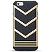 iPhone 6s/6 Plus Case, LOEV Non-Slip Grip iPhone 6s Plus Case, [Chevron Design] Slim Fit iPhone 6 Cover Protective Rubber Phone Case for Apple iPhone 6 Plus / 6s Plus 5.5 Inch - Gold & Black