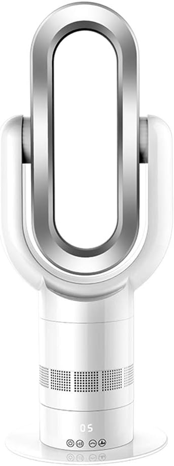 MIMI KING Bladeless Fan 2 in 1 Heating and Cooling Electric Intelligent ABS Heater Warmer Fan with Remote Control Portable Dual Use,Silver