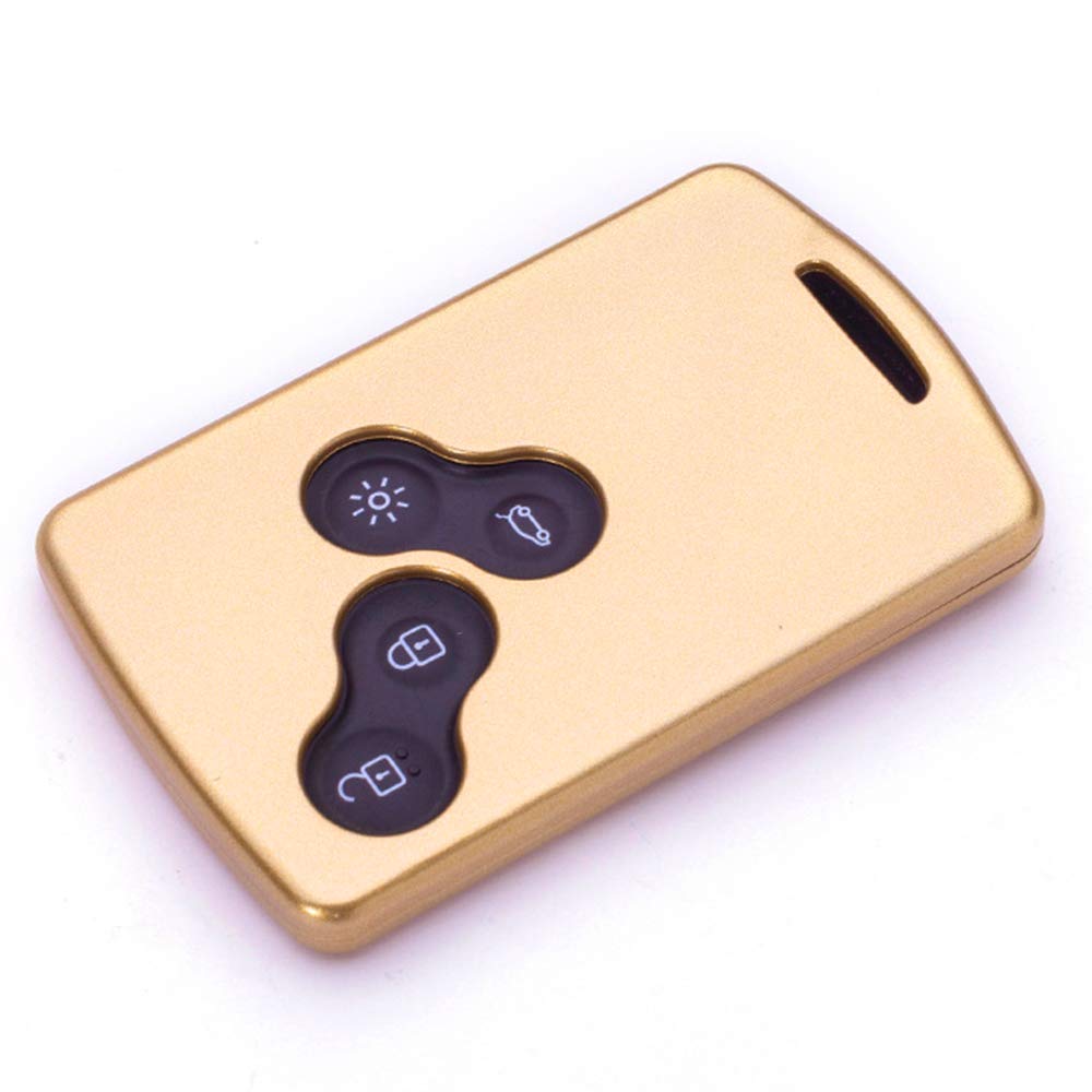 ontto Car Key Cover Case for Renault Key fob for Renault Kadjar Captur Clio Scenic Megane Duster Sandero Twingo koleos Remote accessories key Shell key Holder Remote key Protector-Gold