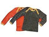 Engel 100% merino wool striped baby T-shirt thermo underwear