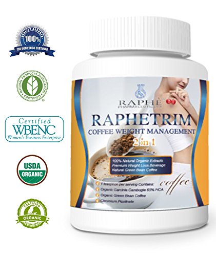 Raphetrim All in One Coffee Flavored Absolute Fat Loss Supplement. A 7 Day Instant Fat Loss & Sugar Balance Beverage Blend 200G of 1550mg Per Serving