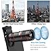 Phone Camera Lens, OYRGCIK 5 in 1 Phone Lens Kit 12X Zoom Telephoto Lens with Telescope + Fisheye Lens + Wide Angle Lens + Macro Lens Compatible with iPhone 11 Pro Max XR XS Max X Samsung S10 S10e S9
