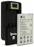 LG BL-51YF 3000mAh OEM Standard Li-Ion Extended Battery For LG G4 Phone NON Retail Package(Certified Refurbished) plus One (1) Bastex External Dock LCD Battery Charger