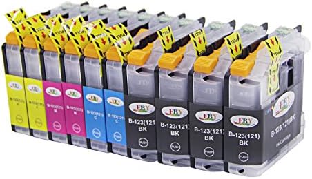 EBY 10 LC123 Ink Cartridges for Brother DCP-J132W MFC-J870DW DCP-J152W MFC-J650DW MFC-J4710DW DCP-J4110DW MFC-J4410DW MFC-J4510DW MFC-J4610DW MFC-J6920DW MFC-J470DW MFC-J650DW MFC-J6520DW MFC-J6720DW