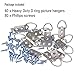 Jetovo 40 Pcs Heavy Duty D Ring Picture Frame Hanging Hangers Double Hole with 80 Pcs Screws