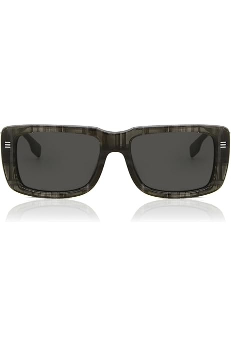 Amazon.com: BURBERRY Sunglasses BE 4293 377381 Black Polar Grey  