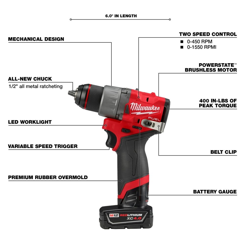 Milwaukee Electric Tool M12 Fuel 1/2