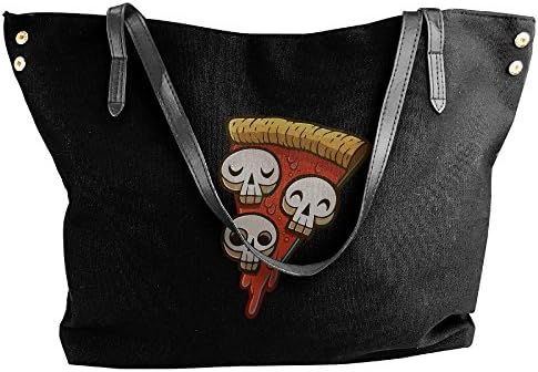 Pizza Skullgioni Women Fashion Tote Shoulder Bag Carry Bag