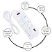 OviiTech 12 Outlet All-In-One Mountable Surge Protector Power Strip with2 USB Charging Ports(3.1A Total and Phone/Ethernet/Coax Protection,6 Foot Heavy Duty Extension Cord,4380 Joules,White,ETL Listed