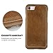 Pierre Cardin iPhone 8 Leather Case / iPhone 7 Case Protective Slim fit Snap On Hard Back Cover for iPhone 8 / iPhone 7 Brown