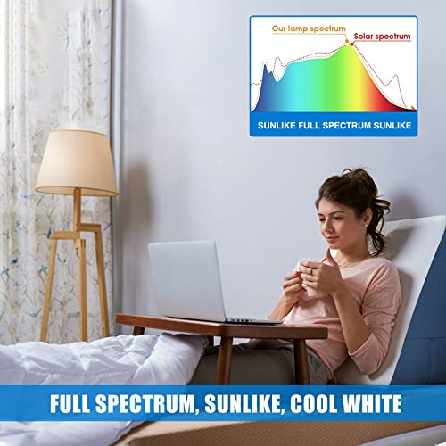 Neporal Full Spectrum Light Bulb 3 Brightness Cool White Happy Light
