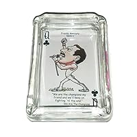 Queen Freddy Freddie Mercury Quote Glass Ashtray Change Tray Candy Dish Display Prop