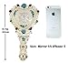 Ivenf Heart Shape Royal Vintage Princess Mirror, Hand-Painted Metal Handheld Mirror, White