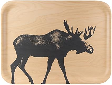 Melamin-Tablett mit Elch-Motiv