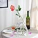 JUSTOYOU 10pcs Artificial Rose Silk Flower Blossom Bridal Bouquet Home Wedding Decor(Gradient Pink)