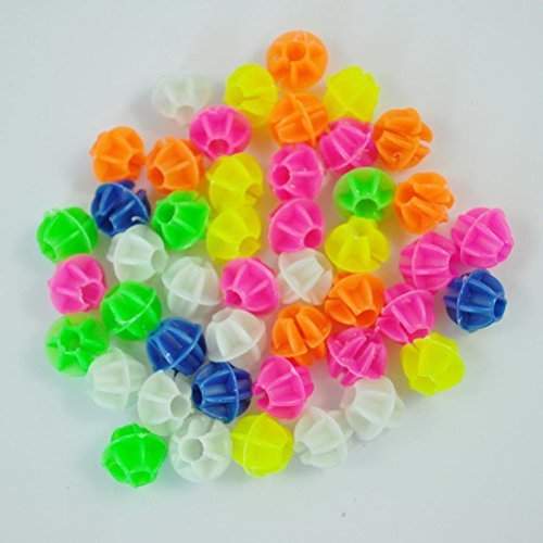 bargain house 2 Bags Colorful Plastic Clip Spoke Bicycle Beads