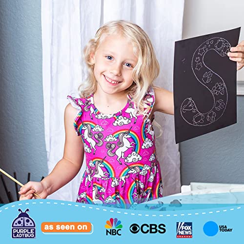 PURPLE LADYBUG Black Scratch Art Paper Set for Kids Gifts for Teen