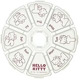 Sanrio Hello Kitty Round Pill Case Box Organizer Container Vitamin Storage