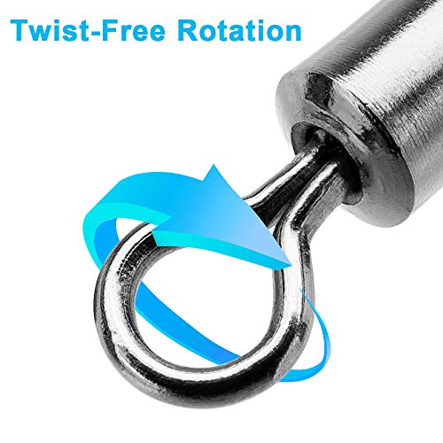 Siasky 200 Stück Angelrollenverbinder, Rollfass Angeln, Edelstahl, korrosionsbeständig, Angelwirbel Tackle Zubehör-Set… – Bild 5