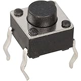 Jameco Valuepro G/S(PT-6601)-R Single Pole Single Throw Off Momentary on 12V DC at 150 mA Tactile Pushbutton Switch