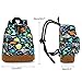 Zicac Childrens' Cute Canvas School Backpacks Mini Rucksack School Bag (S, Blue-Coffee)