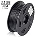 PLA 3D Printer Filament Neatly Rolled 2.2 lbs (1KG)- 1.75mm Pla Filament, Dimensional Accuracy +/- 0.03 mm, Black