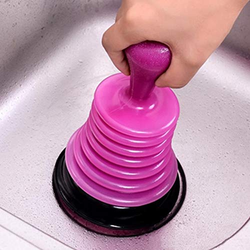 Rasikvar Toilet/Bathroom/Kitchen Drain Sink Unblocker Dredging Pipe-Cleaner Rubber Suction Plunger Household Bathroom Accessories (Multicolor)