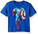 Marvel Toddler Boys' Captain America Short Sleeve T-Shirt, Royal, 5T