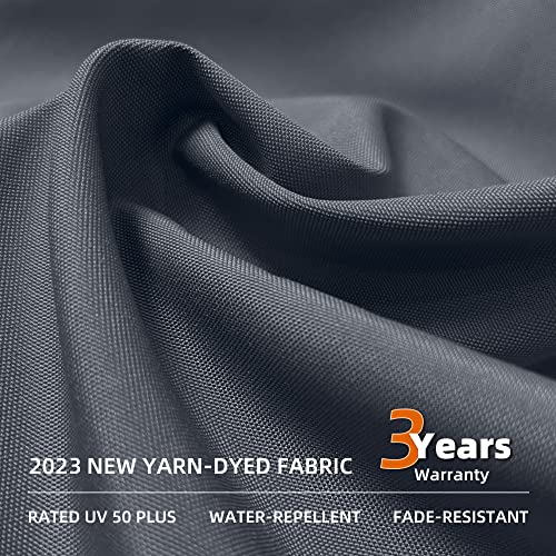 PURPLE LEAF 12 Feet Double Top Round Deluxe Patio Umbrella Offset