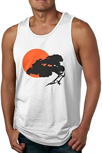JIW Iaa Bonsai Tree Men's Casual Sleeveless Tank Top Summer Sport Gym Tees