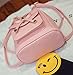 Girls Bowknot Fahsion Leather Small Backpack Mini Backpack for Women Pink