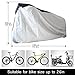 Top-spring Waterproof Bike Bicycle Cover, Outdoor Storage Covers Mountain, Road Bikes, City Bike, Beach Cruiser Bike (Silver, L)
