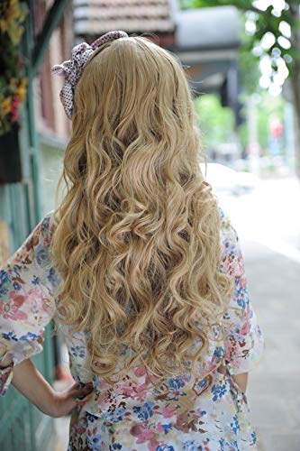 TEEMI-Blonde Wigs For Women Ash Blonde Wigs Synthetic Hair Long Wave Platinum Blonde Wigs Heat Resistant Hair