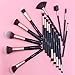 Ammiy Lospu HY 18-Piece Rose Golden Makeup Brushes Wood Handle Kabuki Makeup Brush Set
