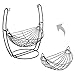 MyGift 2 Tier Black Metal Double Hammock Fruit Basket Vegetables and Produce Storage Rack Display Stand