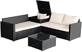Panana Rattan Corner Sofa Set with Storage Box 4 Seater Outdoor Furniture view 8