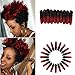 HairPhocas 5 Pack 10 inch Toni Curl Short Jumpy Wand Curl Weave Crochet Braids Afro Curl Synthetic Hair Extensions for Women (8mm)#1B/BUG
