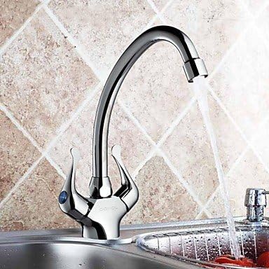 JOMOO Contemporary Double handle single hole kitchen faucet (Chrome plated) 2301-238