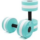 Aquatic Exercise Dumbell Set of 2 - Water Aerobic Exercise Foam Dumbbells Pool Resistance Fitness Equipment for Weight Loss