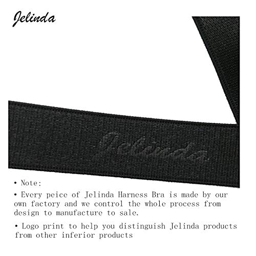 JELINDA Harness Bra Women - Fashion Elastic Strappy Halter Harness Bralette Bra Garter Cupless Body Cage Bra Black (Y059-K)