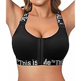 Some Post-Operative Compression Bra for Women – Front Closure, Adjustable Straps – True-to-Size, Black