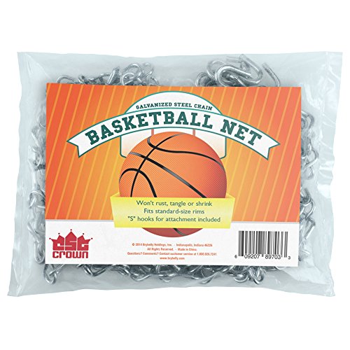 Crown Sporting Goods Outdoor Galvanized Steel Chain Basketball Net
