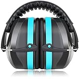 Fnova 34dB Highest NRR Safety Ear Muffs - Professional Ear Defenders for Shooting, Adjustable Headband Ear Protection/Shooting Hearing Protector Earmuffs Fits Adults to Kids
